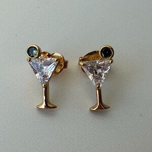 Kate Spade Gold Martini Stud Earrings